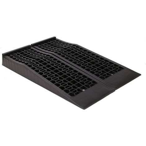 4Pcs Heavy Duty Ramp - 3 Ton Capacity, Kerb & Curb Ramp for Home Garage & Workshop, Low Rise Clearance, Wide Car & Van Access (1/5)