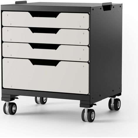 Chariot à outils modulable et extensible, 4 tiroirs, chariot d'atelier avec roulettes et système d'encliquetage magnétique, armoire à outils combinable (4 tiroirs (corps principal)) (1/5)