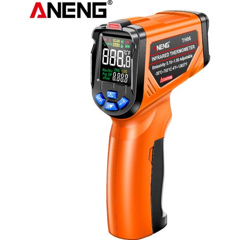 Thermomètre ANENG, thermomètre industriel, thermomètre à huile haute précision, thermomètre laser à pistolet, thermomètre infrarouge à eau (1/5)