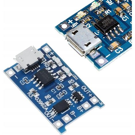 Cargador de baterías LI-ION con Micro USB 5V 1A con protección