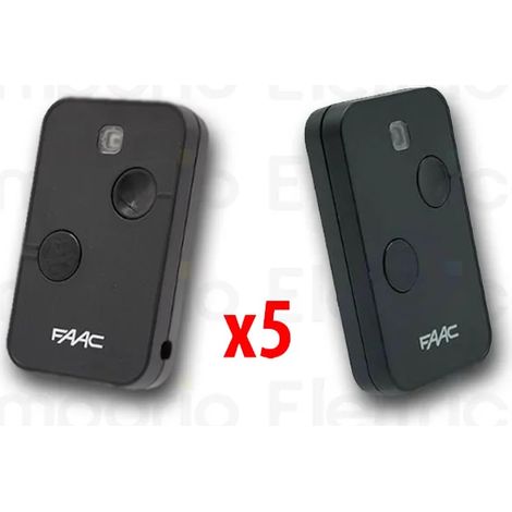 faac 5 x télécommande 2 canaux xt2 433 slh lr 787007