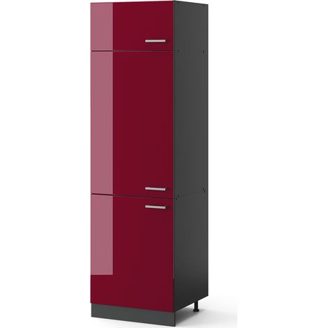 Armoire pour frigo R-Line, Rouge brillant, 60cm, Vicco