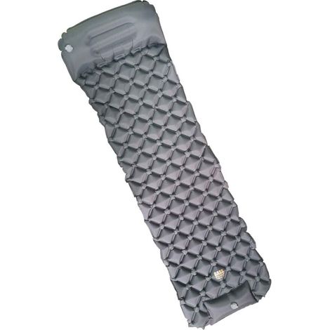 Colchón de viaje 190 x 58 cm, inflable, color gris