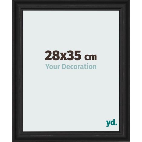 yd. - Cadre photo 28x35 - Noir Grain de Bois - MDF - Lazio