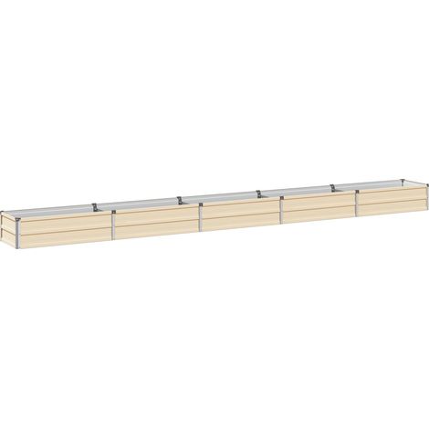 Cama de Jardín Elevada Marfil 400 x 40 x 24 cm vidaXL