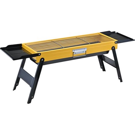 Barbecue Portable au Charbon de Bois avec bac à Charbon Coulissant, Petit Barbecue d'extérieur, 8 Trous de Ventilation - Idéal for Les barbecues en Plein air, Le Camping et Les Pique-niques (1/5)