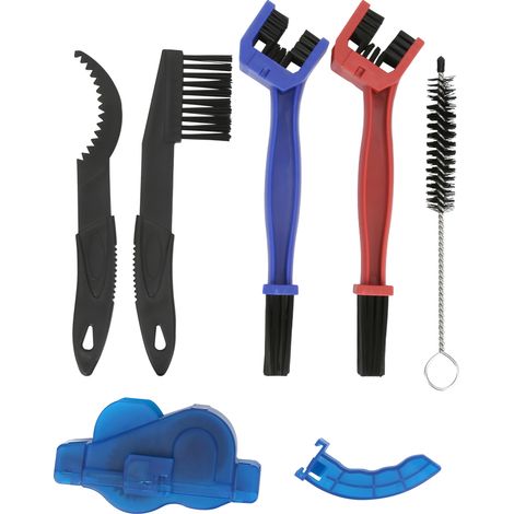 Kit de nettoyage pour chaîne de vélo VTT : 6 pièces, brosse de maintenance cycliste, outil de nettoyage pour équipement de cyclisme. (1/5)