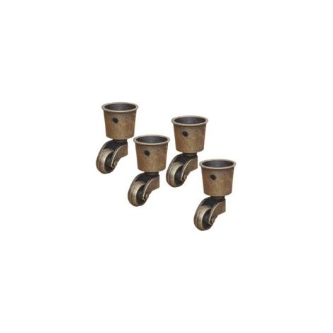 4 roulettes Pivotantes en Laiton Massif, Roulette de Meuble Haut de Gamme, Charge 440 Lbs, pour Canapé Table Basse Piano, avec Vis (1/4)