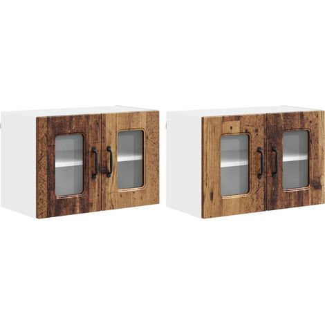 Maison Exclusive - Panneau de lave-vaisselle Kalmar 2 pcs Bois ancien (1/5)