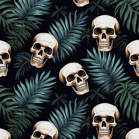 Tela decorativa para exteriores Oxford - Motivo de calavera I DX4299 (1/5)