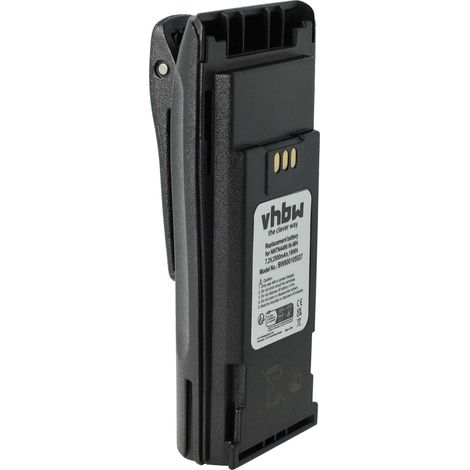 vhbw Akku kompatibel mit Motorola DP1000 Funkgerät, Walkie Talkie (2500 mAh, 7,2 V, NiMH) + Gürtelclip