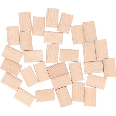 Lot de 30 cales en hêtre naturel plates 5x19x30mm pour menuiserie assemblage meuble (1/5)