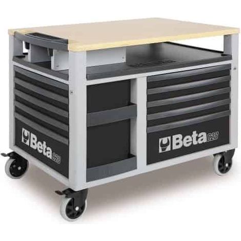 BETA Etabli mobile super tank C28 - Gris clair