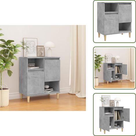 Sideboard Betongrau 60x35x70 cm Holzwerkstoff - Schreibtisch - Wohnzimmermöbel - Sideboard - Regal - Beton Grau (1/5)