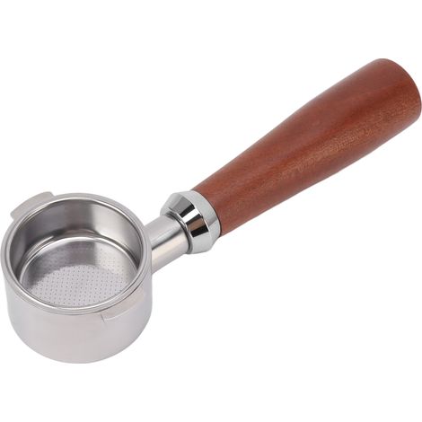 51-mm-Siebträger für Kapselmaschinen, abnehmbarer Siebträger mit 2 Klemmen und Kaffeesatzbehälter, Silber (1/5)