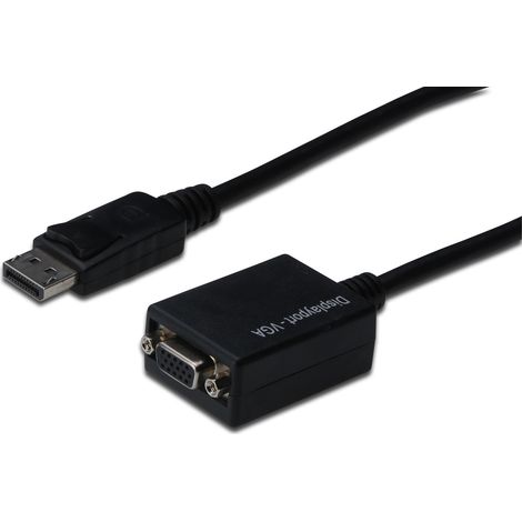 Digitus AK-340403-001-S adaptador de cable de vídeo 0,15 m VGA (D-Sub) Negro