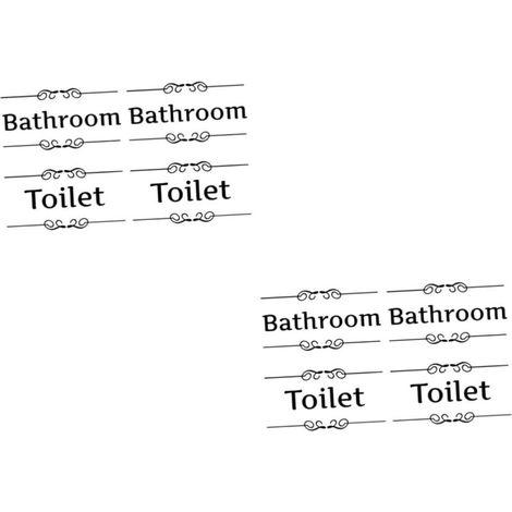 Bardusch-Lot de 8 autocollants WC en papier, tons terre/rouge, étiquettes décoratives noires (1/5)