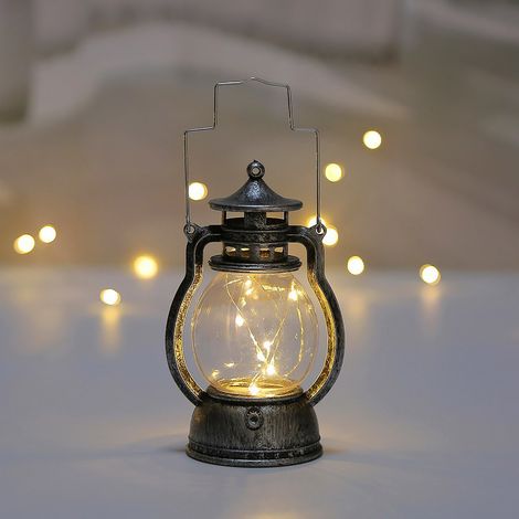 Mini lámpara decorativa LED – Luz de interior – Linterna brillante a pilas – Lámpara LED compacta y portátil de plástico para colgar o colocar de pie – Para eventos y decoración del hogar (1/5)