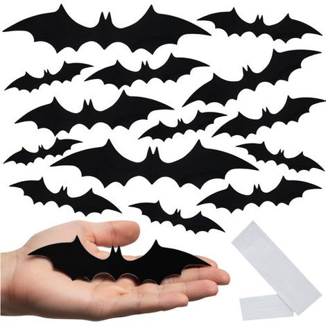3d halloween fledermaus aufkleber 56 stuck mit klebeflache