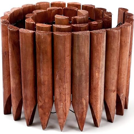 Bordure de Jardin Bois Clôture Flexible pour Jardin, Pelouse, Paysage, Bordure a Planter 120 cmx20 cm (1/5)