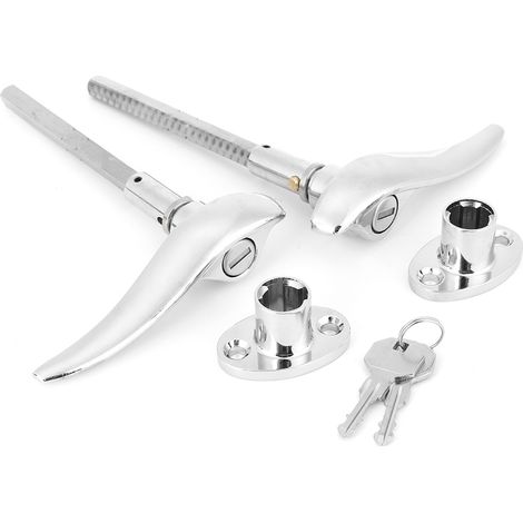 Poignée de Porte Extérieure Véhicule Antidérobage [Porte Véhicule] + Poignée Porte Véhicule + Stainless Steel + 1932-1934 + Modèle 3 Fenêtre Ford Coupe + Matériau Inox + Set 2x + Clés 4x (1/4)