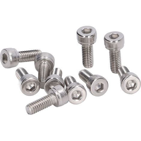 Vis M4x0.7mm Tête Hexagonale Creuse, Lot de 100 Vis en Acier Zingué, Kit de Fixations Industrielles 2800-0004-0010 (1/5)