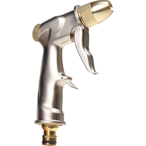 Douchette de jardin Pistolet pulvérisateur de jardin haute pression/Pistolet pulvérisateur de jardin - Tout métal - Débit d'eau réglable - Robuste et puissant pour lavage de voiture, arrosage de jardi (1/5)