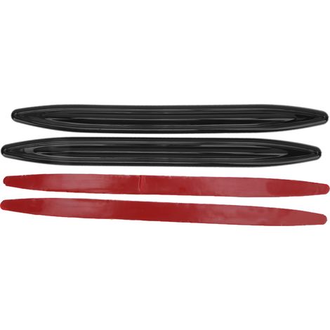 Bandes de protection pour pare-chocs avant et arrière (2 pièces), bandes de protection contre les rayures pour les coins de carrosserie et de portières, noir brillant, universelles pour modification (1/5)
