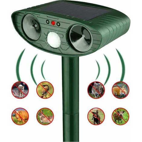 Répulsif ultrasonique pour animaux Répulsif ultrasonique pour animaux Répulsif pour chats Un répulsif pour animaux utilisé dans le jardin pour repousser les chats, les chiens, les oiseaux et les vison (1/5)