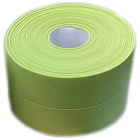 (2 pièces Vert)Plinthe souple - Bande d'extrémité pour cuisine et salle de bain 38 mm 3,2 m, joint auto-adhésif, bande pliante flexible, joint d'étanchéité (1/5)