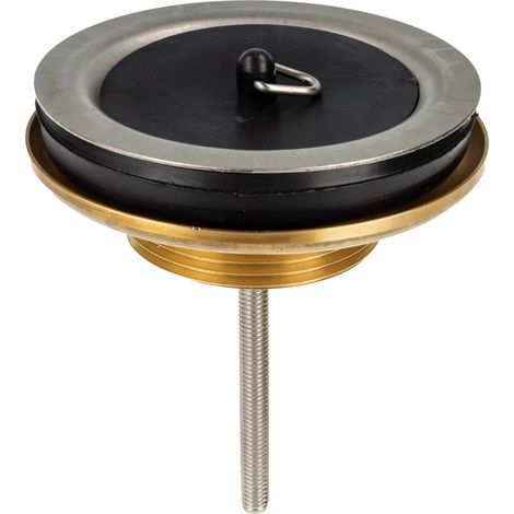 tecuro Univentil Ablaufsieb 1 1/2 Zoll, Ø 80 mm, mit Ventilstopfen (1/5)