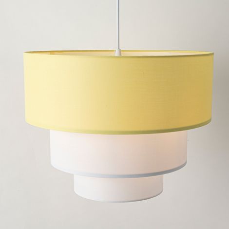 Lámpara colgante textil NIVELA amarillo E27 (1/5)