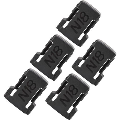 Lot de 5 supports batterie ABS noirs fixation renforcée pour batteries lithium 18V B2 HB3 B4 B5 HB6 HB8 HB12 48 11 1815 48 11 1850 48 11 1820 avec 15 vis (1/5)