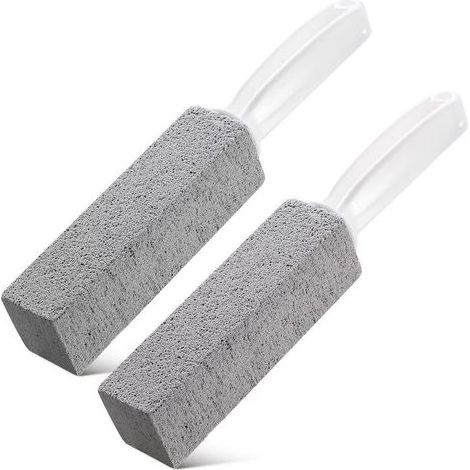 NALOOKAMIC Lot de 2 nettoyeurs de toilettes avec poignée ergonomique pour cuvette de toilettes, pierre ponce pour nettoyer les toilettes et éliminer les taches d'eau dure pour toilettes, piscine, sall (1/4)