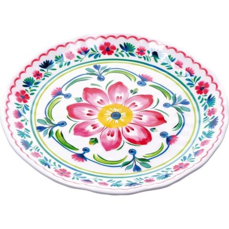 Ad Trend Piatto Frutta Glen in Melamina D 22 Cm H 2 Cm Multicolor