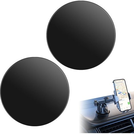 2 Pieces 80mm/3.15" Dashboard Adhesive Mounting Discs Adhesive Disc, Dashboard Mounts for GPS Tablet, Car Phone Holder Base (1/5)