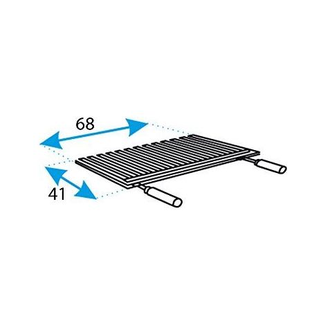 Grille de barbecue 68X41Cm Imex El Zorro Iron 71616 (1/4)