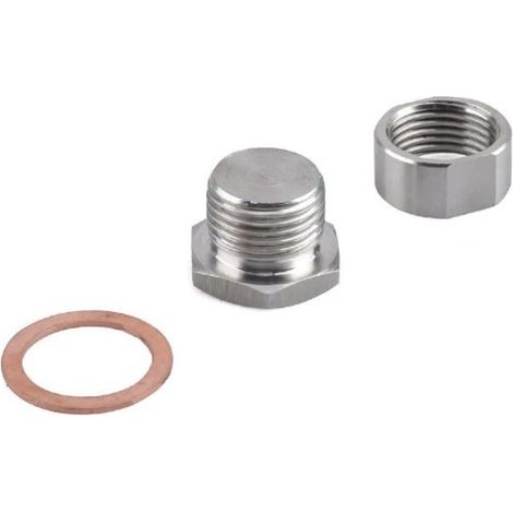 Bouchon de sonde lambda M18 x 1.5, inox 304, pour échappement auto (1/2)