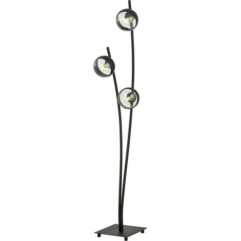 Lampada da terra Emibig Hunter 3 luci E14 nera vetro (1/4)