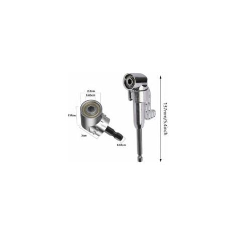 Winkelbohrer, 1 Stück 30 cm flexibler Schaft Schraubendreher-Set 105 Grad magnetischer Schnellwechsel Sechskant 6 mm auf 1/4 Zoll Elektrobohrzubehör (1 Stück kurz + 1 Stück lang) - Crezuo