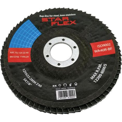 Star Flex T29 125-22 Fächerscheibe 40 Gran Edelstahl TLI1252240 (1/3)