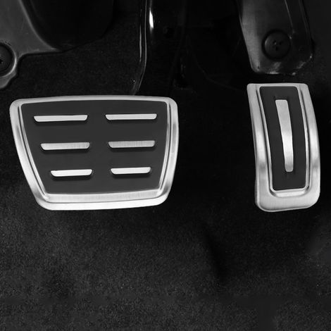 Lot de 2 couvre-pédales automatiques en acier inoxydable pour Audi A1, A3 et TT. (1/5)