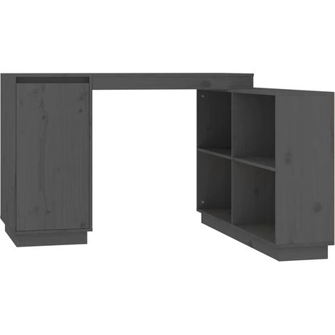 Maison Exclusive - Schreibtisch Grau 110x50x75 cm Massivholz Kief