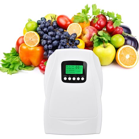 Obst- und Gemüsewaschmaschine 500 mg/h, multifunktionaler Luftreiniger, vielseitig einsetzbar (Tisch- oder Wandmontage), Auto-/Haushaltsluftreiniger, europäischer Standard 100–220 V (1/5)