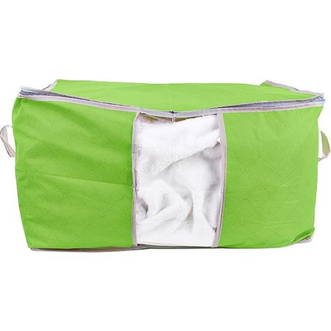 Pliant Organiseur Vêtements Boîte Rangement Sous Lit Sac Antipoussière Vert (1/3)