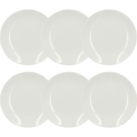 Lot de 6 assiettes à dessert en porcelaine 21cm, METROPOLITAN
