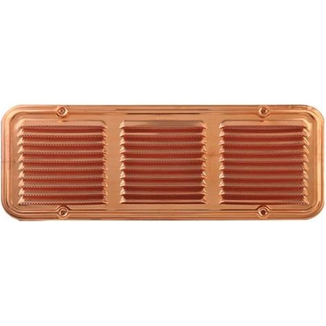 Griglia di aereazione in rame con molle e tela anti insetti 14x36 cm - GR14X36-01 (1/3)