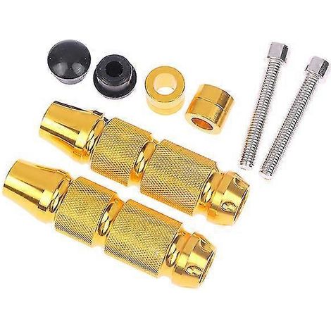 Stück Universal CNC Aluminium Motorrad-, Fahrrad- und ATV-Fußrasten – Gold (1/5)