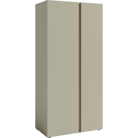 Armario Fiosono 102, Eucalipto + Roble, 195x90x50cm, Puertas de armario: Con bisagras, Número de estantes: 0 (1/3)