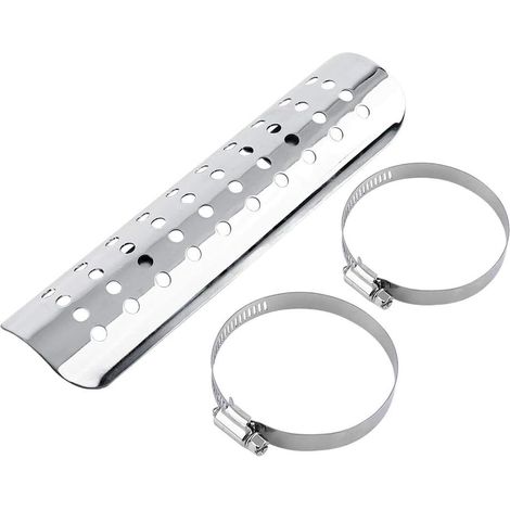 Bouclier thermique de moto, protège- de tuyau de silencieux d'échappement moto(argent) protection silencieux moto+pare chaleur echappement pare chaleur echappement pare chaleur (1/5)